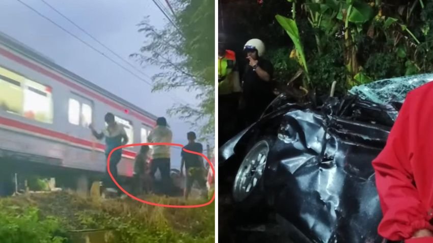 KRL Tabrak Mobil di Perlintasan Kedungbadak Bogor, Terseret 30 Meter!
