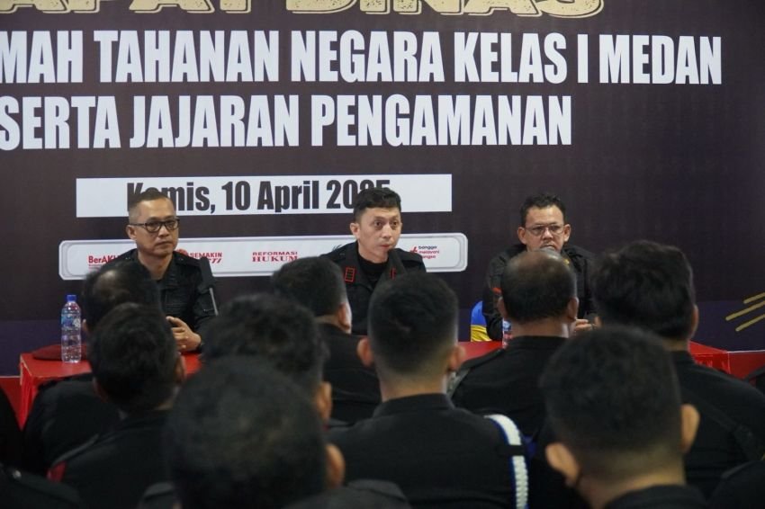 Rutan Medan Gelar Rapat Dinas Pengamanan untuk Tingkatkan Keamanan dan Ketertiban