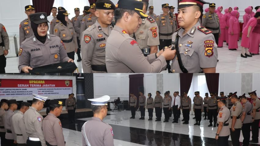 Kapolresta Jambi Pimpin Sertijab dan Pisah Sambut Kasatlantas dan Kapolsek Talang Duku