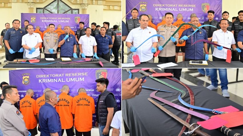 Polda Jambi Gagalkan Tawuran, Lima Pemuda Ditangkap Beserta Sajam