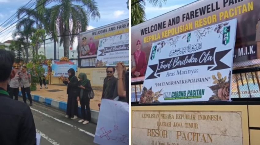 Demo HMI di Polres Pacitan, Tuntut Evaluasi dan Transparansi Usai Dugaan Polisi Perkosa Tahanan Perempuan