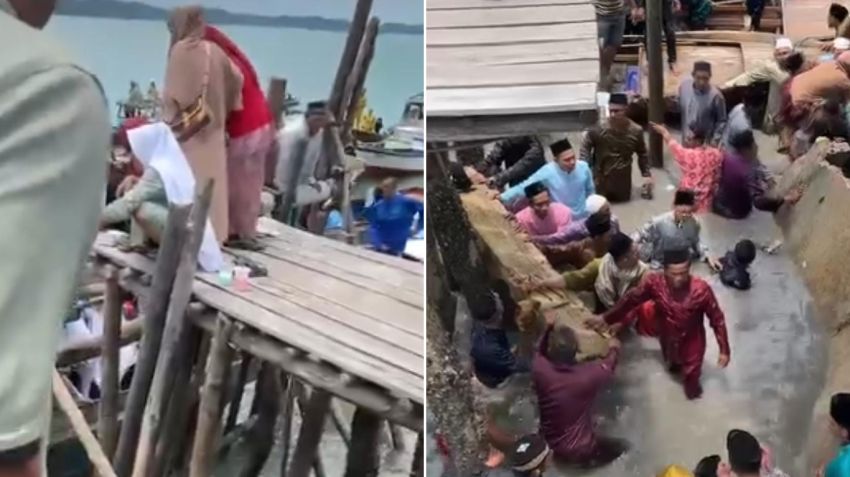 Dermaga Pelabuhan Tajur Resun Ambruk, Puluhan Warga Tercebur ke Laut
