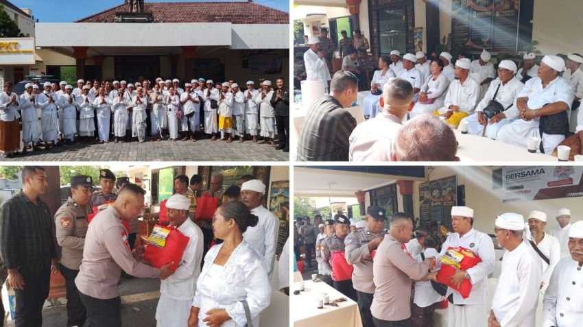 Sambut Galungan dan Kuningan, Kapolsek Dentim Gelar Silahturahmi dengan Jero Mangku Khayangan Tiga Desa Adat Sekecamatan Dentim