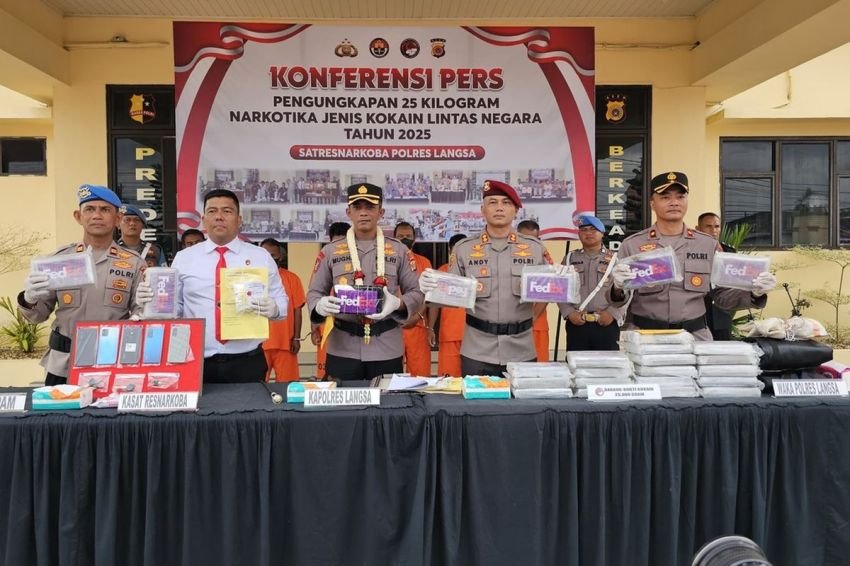 Polisi Gagalkan Peredaran 24 Kg Kokain di Aceh dan Sumut, 3 Tersangka Ditangkap