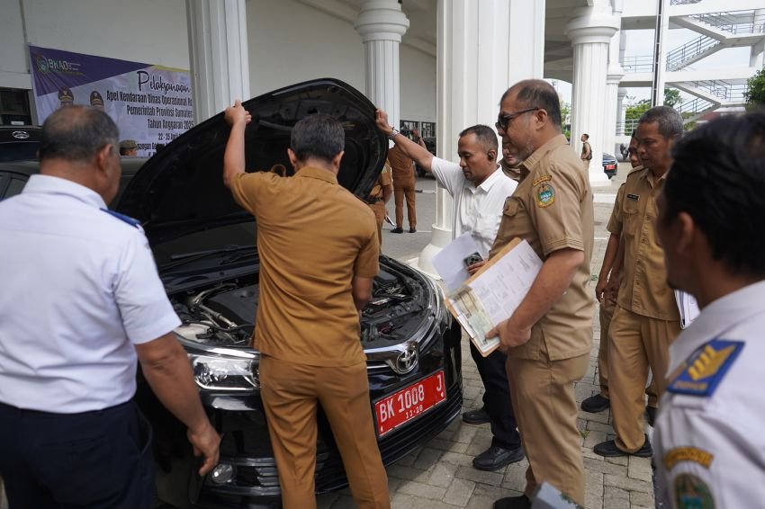 Pemprov Sumut Gelar Apel Kendaraan Dinas, Empat Kendaraan Ditahan Hari Pertama