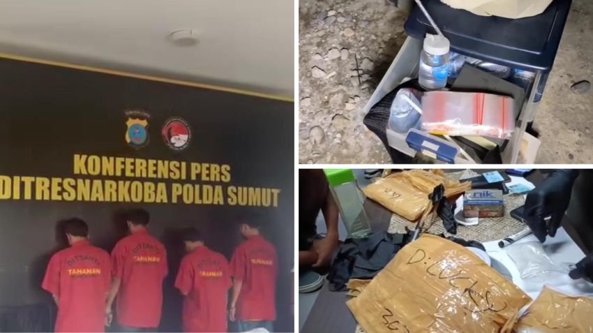 Polda Sumut Gagalkan Penyelundupan 5 Kg S4bu di Bandara Kualanamu, 4 Kurir Asal Jakarta Ditangkap