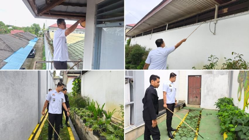 Perketat Keamanan, Rutan Kelas IIB Rantau Gelar Deteksi Dini di Area Branggang