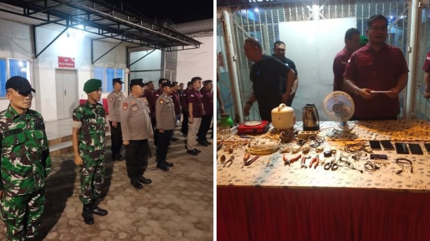 Razia Dadakan di Rutan Tanjung Gusta, Tim Gabungan Temukan HP hingga Kompor Gas di Kamar Napi