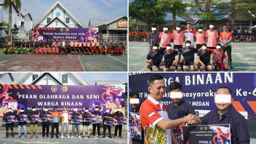 Penutupan Porsenap Hari Bakti Pemasyarakatan Ke-61 di Rutan Kelas 1 Medan