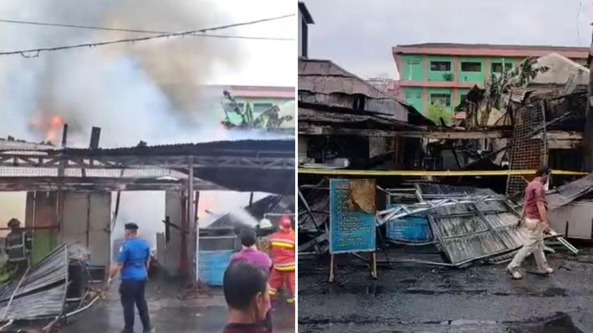 Tiga Kios di Jalan Syailendra Medan Terbakar, Asal Api Diduga dari Kios Gorengan