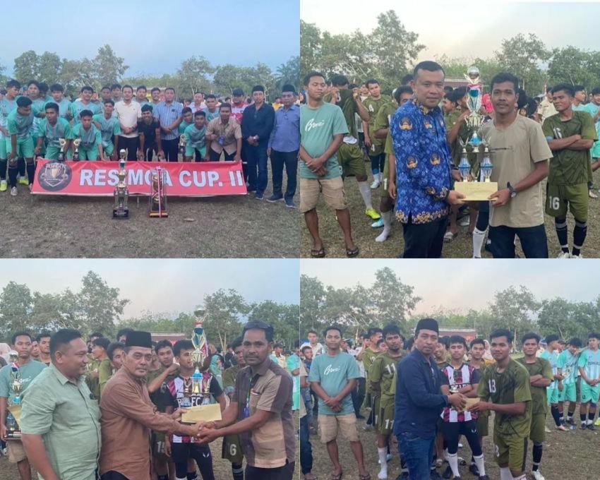 Turnamen Sepak Bola Resimga Cup 2 Resmi Ditutup, RESIMGA FC Juara Usai Libas Batu Pulut FC 4-0