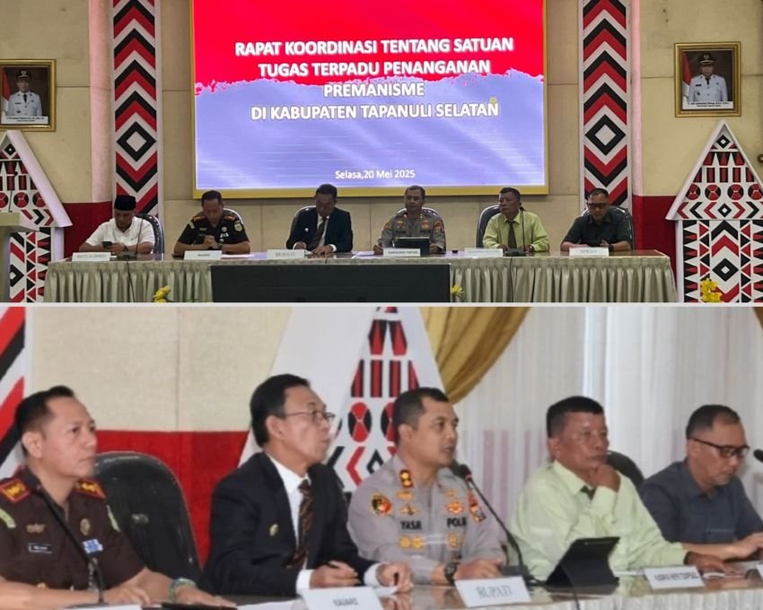 Kapolres Tapsel Hadiri Rakor Pembentukan Satgas Anti-Premanisme, Tegaskan Komitmen Lindungi Iklim Investasi