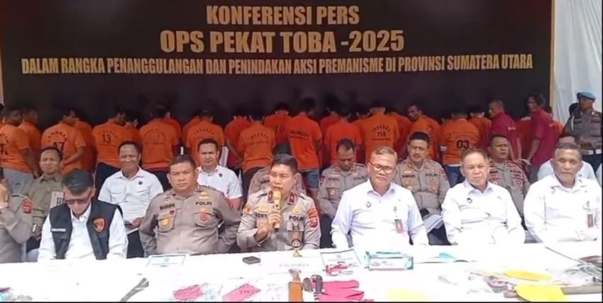 Operasi Pekat Toba 2025: Polda Sumut Amankan 1.130 Pelaku Premanisme, 954 Kasus Kejahatan Jalanan Terungkap