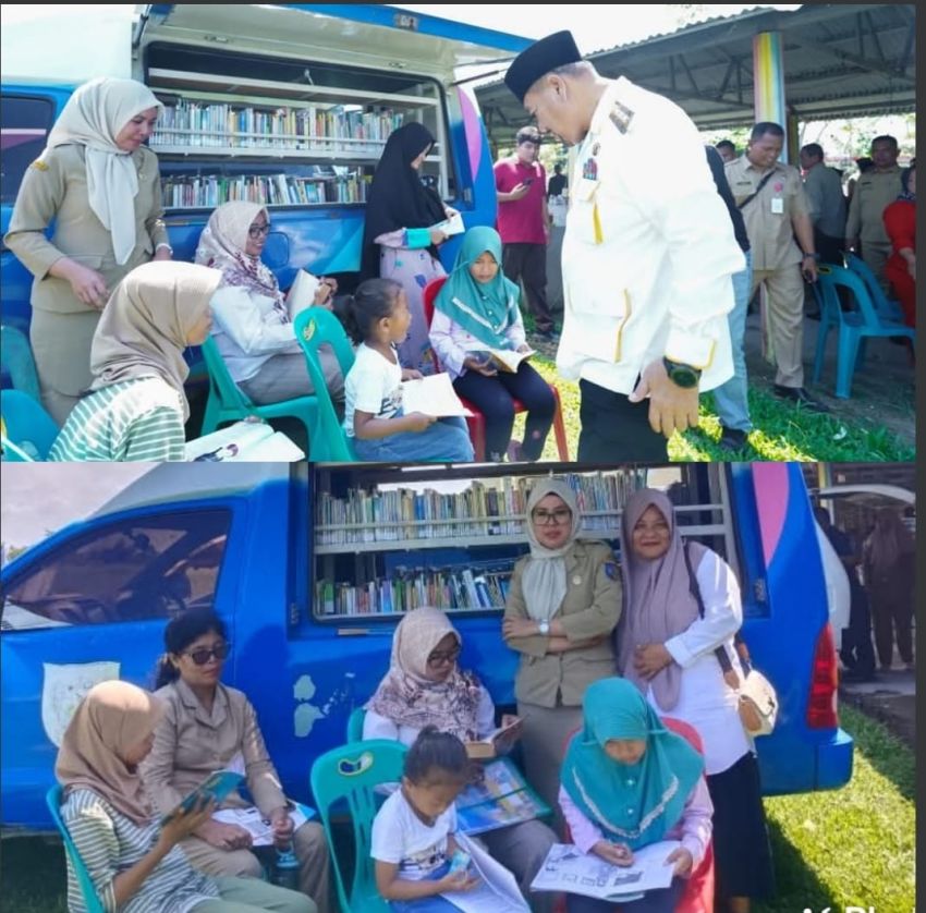 Perpustakaan Keliling Sambangi Laut Tador, Bupati Baharuddin Ajak Masyarakat Gemar Membaca!!