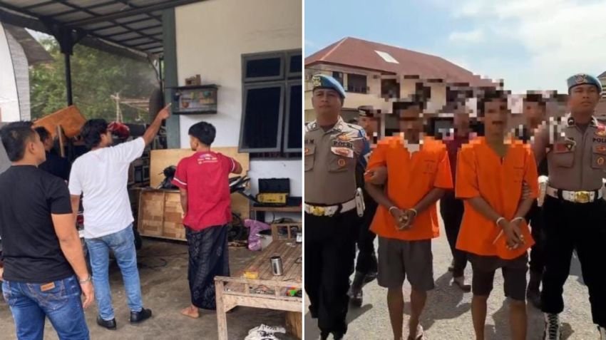Polres Lhokseumawe Tangkap Dua Pelaku Pelemparan Bom Molotov di Gampong Banda Masen