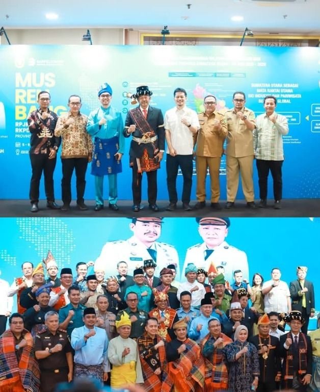 Bupati Madina Saipullah Nasution Hadiri Musrenbang RPJMD Sumut 2025&ndash;2029 dengan Balutan Adat Mandailing