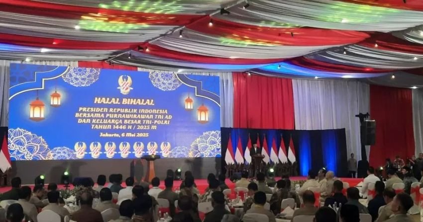 Presiden Prabowo Berikan Penghormatan Khusus kepada Pejuang Generasi Muda Angkatan 1945 dalam Halalbihalal TNI-Polri