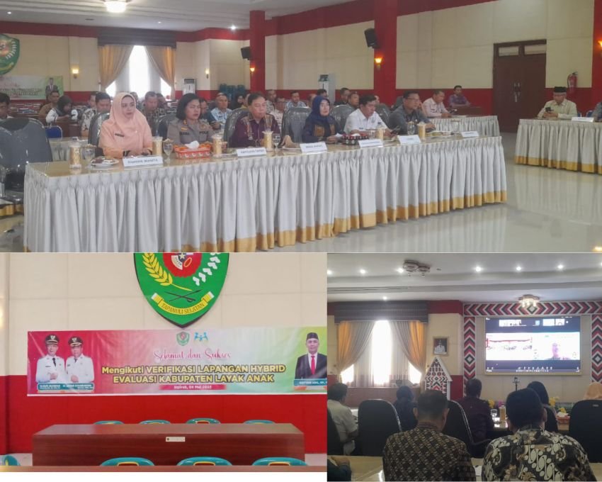 Tapsel Ikuti Verifikasi Lapangan Hybrid Evaluasi Kabupaten Layak Anak 2025