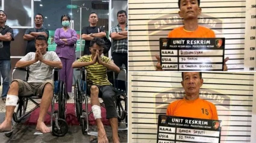 Panjat Pohon Jambu Masuk Pekarangan, Dua Pencuri Motor di Medan Denai Ditangkap dan Didor