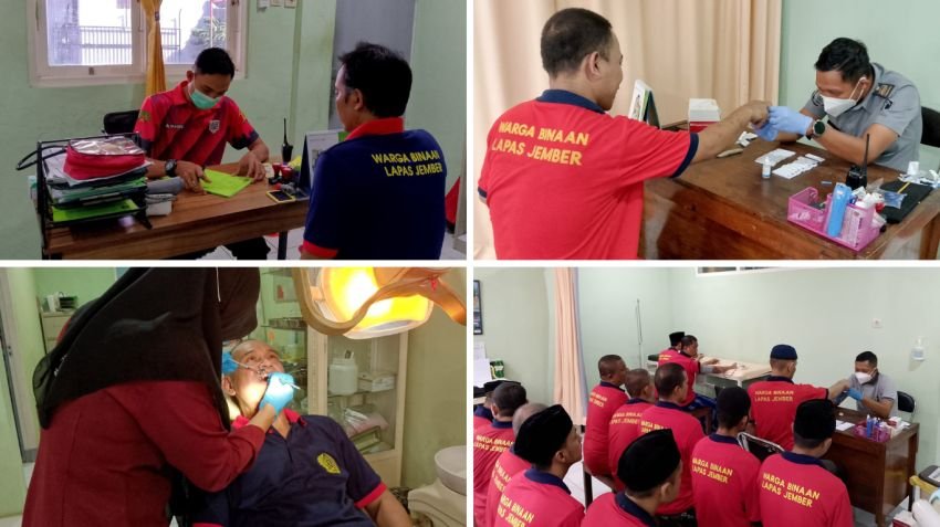 Peduli Kesehatan WBP, Lapas Jember Lakukan Layanan Jemput Bola ke Dalam Blok Hunian