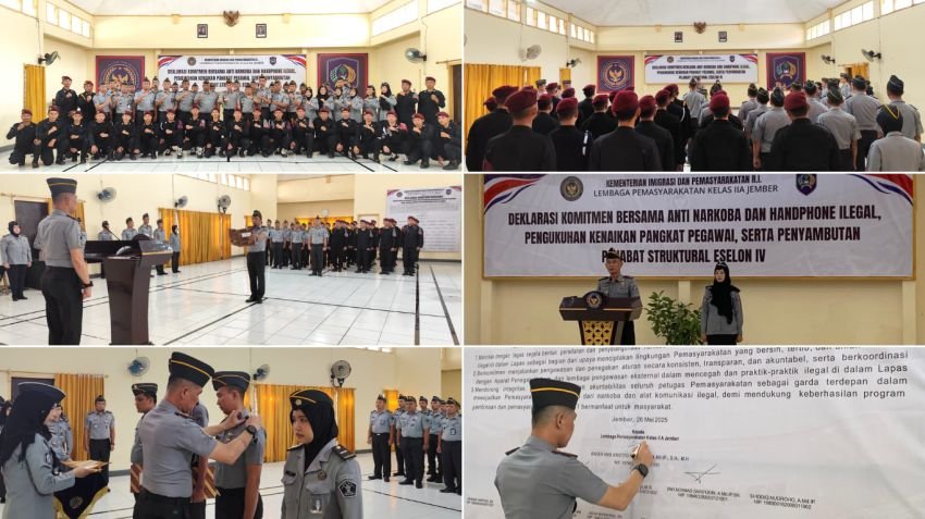 Lapas Jember Gelar Deklarasi Komitmen Anti Narkoba dan Alat Komunikasi Ilegal, Dorong Wujudkan Zona Integritas