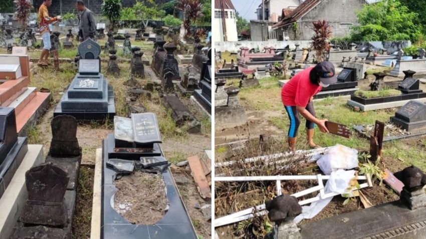 Perusakan Nisan Bersalib di TPU Ngentak Bantul Diduga Aksi Kriminal, FKUB Minta Polisi Bertindak Tegas