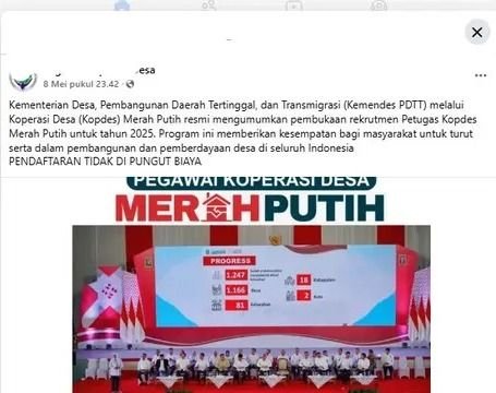 Waspada! Tautan Palsu Rekrutmen Koperasi Merah Putih