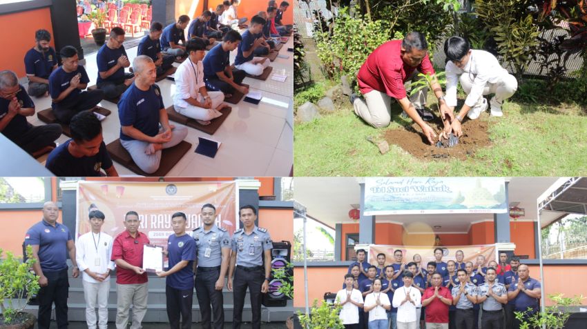 Khidmat dan Penuh Makna, Lapas Narkotika Bangli Rayakan Waisak 2569 BE dan Berikan Remisi Khusus bagi 14 Warga Binaan