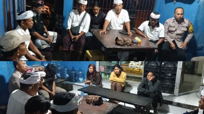 Suara Musik Keras Ganggu Lingkungan, Bhabinkamtibmas Fasilitasi Mediasi Bersama Aparat Desa di Kesiman Petilan