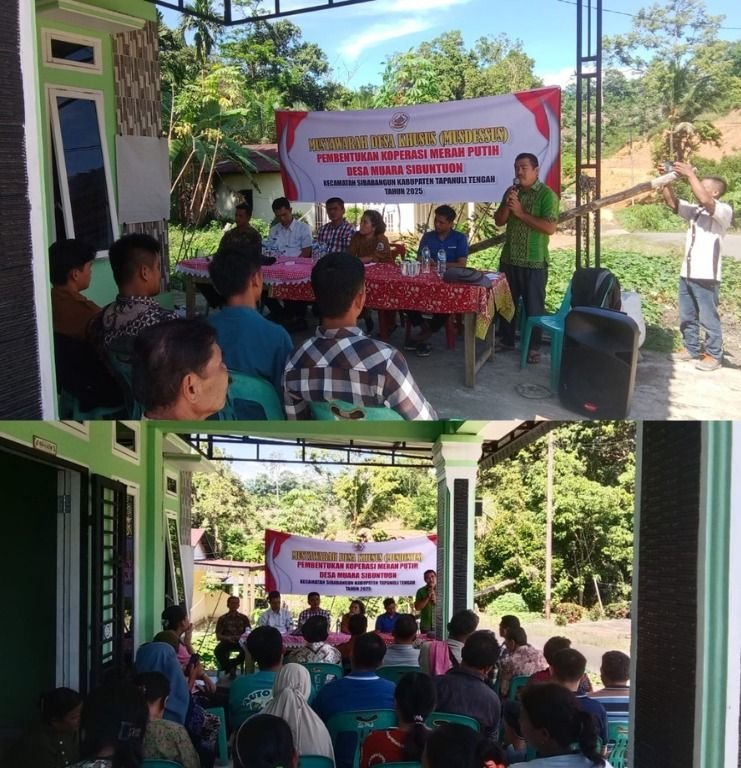 Pemerintah Desa Muara Sibuntuon Gelar Musyawarah Pembentukan Koperasi Merah Putih untuk Percepatan Ekonomi Kerakyatan