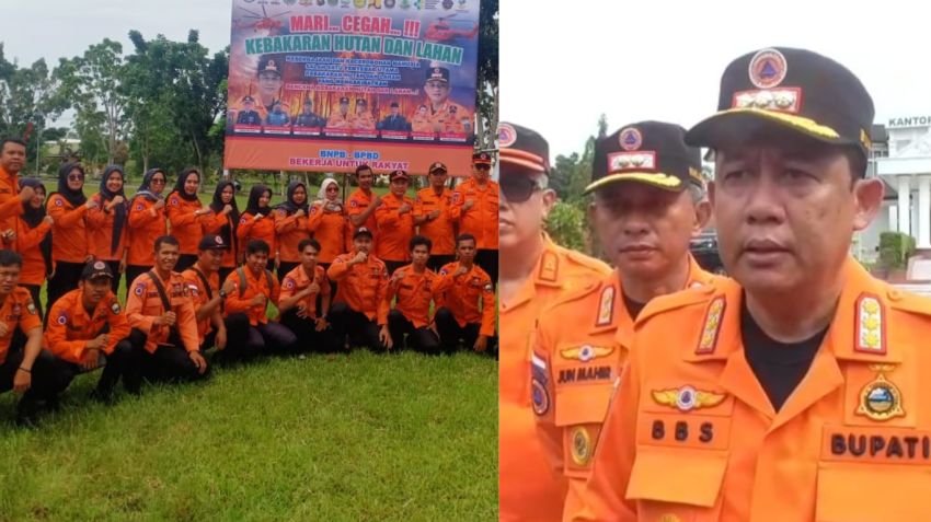 BPBD Muaro Jambi  Gerak cepat dengan menerjunkan personel dan kelengkapan untuk melakukan patroli intensif Apel Siaga Karhutla Tahun 2025