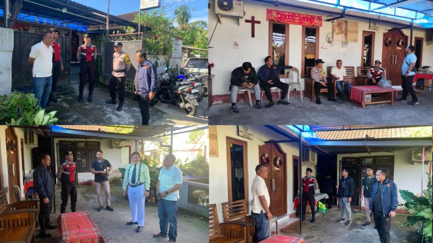 Polres Bangli Amankan Ibadah Kenaikan Yesus Kristus di GPDI Philadelfia Sembung