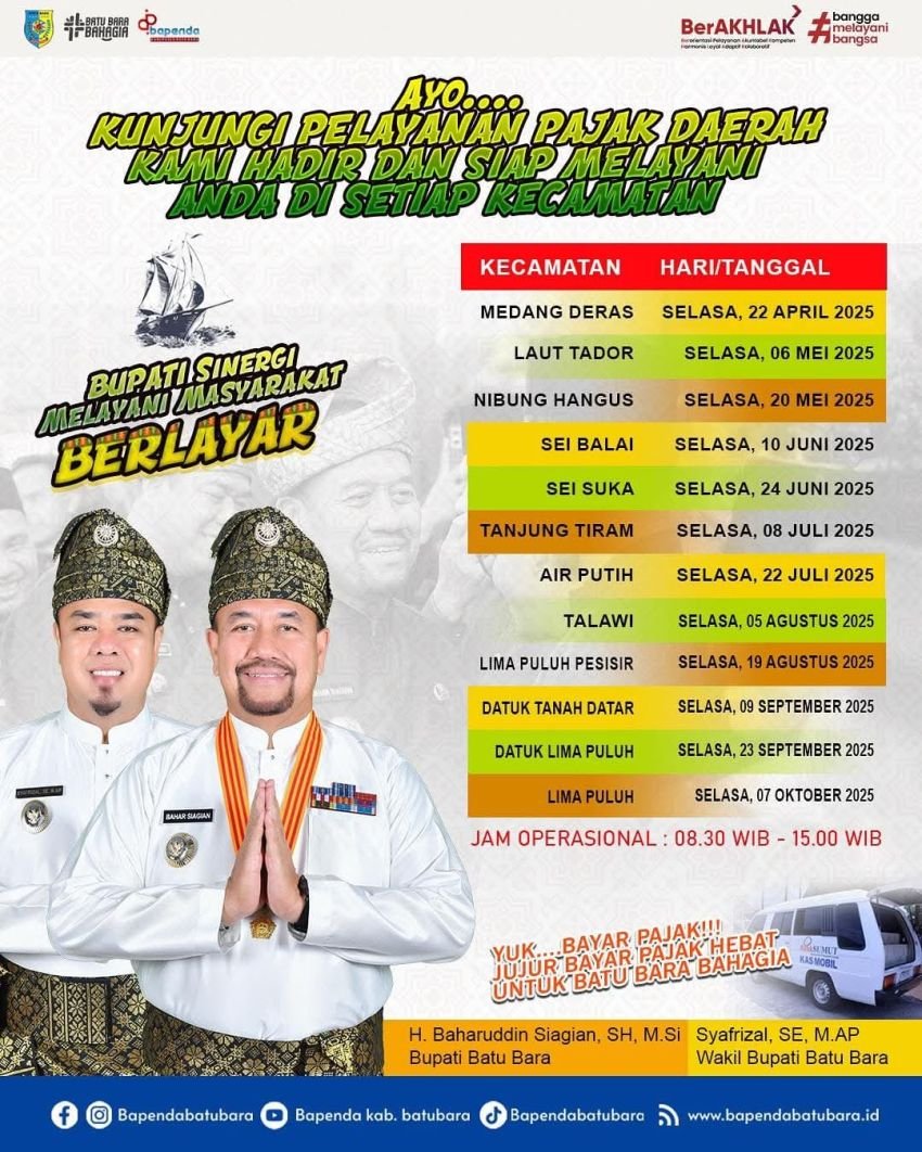 Program “Berlayar” Kembali Hadir, Bapenda Batu Bara Jemput Bola di Kecamatan Nibung Hangus