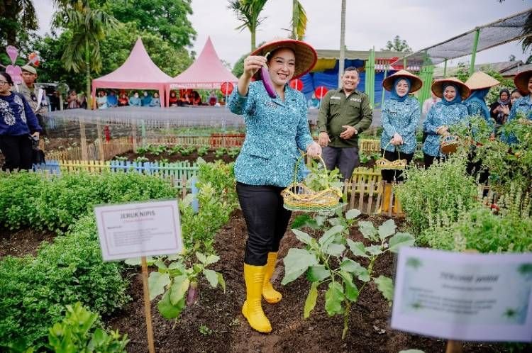 Ketua TP PKK Kota Medan Tinjau Kelurahan Sempakata Jelang Lomba HKG ke-53 Tingkat Sumut