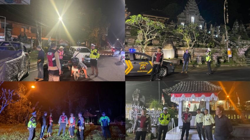 Polsek Bangli Intensifkan Patroli Blue Light untuk Jaga Keamanan Malam Hari