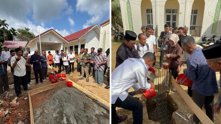 Peletakan Batu Pertama Gedung Serbaguna, Hj. Ade Erma: Mari Wujudkan Pemerintahan Desa yang Transparan