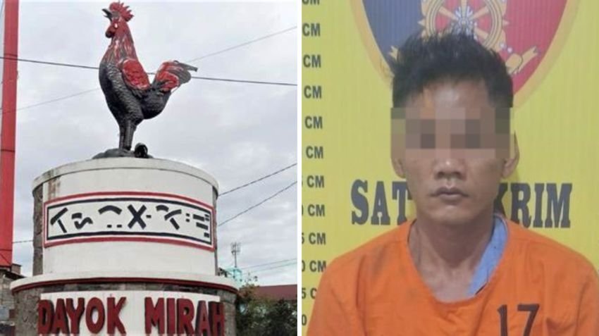 Ikon Kota Pematangsiantar Dirusak, Dua Pria Curi Lempengan Kuningan Tugu Dayok Mirah, Kerugian Rp70 Juta