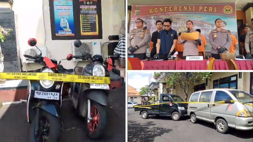 Gercep! Polres Gianyar Bekuk Pelaku Pencurian Gong dan Kendaraan dalam Waktu Singkat