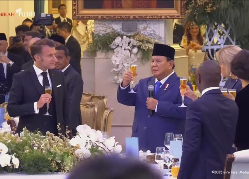 Istana Klarifikasi: Minuman Prabowo Saat Jamuan Bukan Wine, Tapi Sparkling Apple Cider