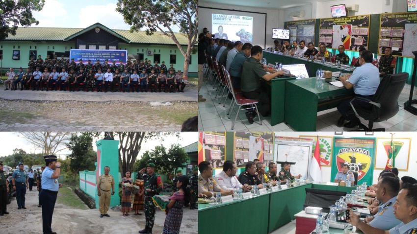 Satgas Yonif 741/GN Terima Kunjungan KKN Dalam Negeri Pasis Dikreg LIII Sesko TNI di Perbatasan Belu