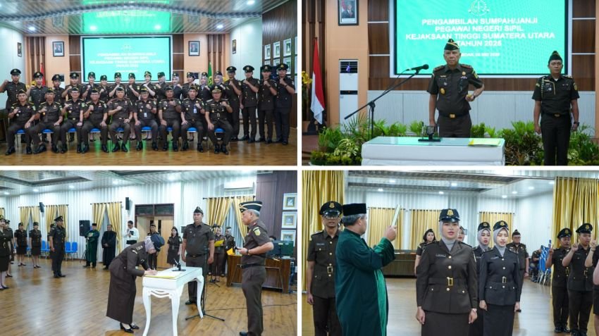 Kajati Sumut Lantik 18 CPNS Jadi PNS: Tegaskan Pentingnya Integritas dan Trapsila Adhyaksa