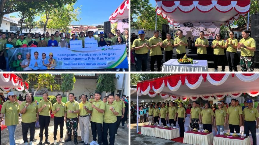 Dandim 1617/Jembrana Hadiri Bakti Sosial May Day 2025, Perkuat Kolaborasi Demi Kesejahteraan Pekerja