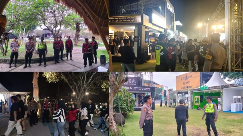 Polsek Dentim Hadir Jaga Stabilitas Keamanan di Bali Vape Culture 2025