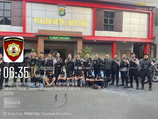 Polisi Tangkap 7 Pemuda Diduga Hendak Tawuran di Menteng, 2 Celurit Diamankan