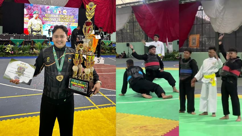 Bripda Sholeh Maulana Raih Emas di Kejuaraan Pencak Silat Pangdivif 2 Cup 2025