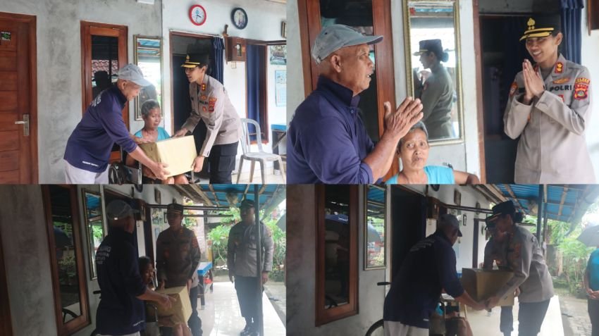 Kapolres Jembrana Turun Langsung Salurkan Bantuan Sembako dalam Program Minggu Kasih
