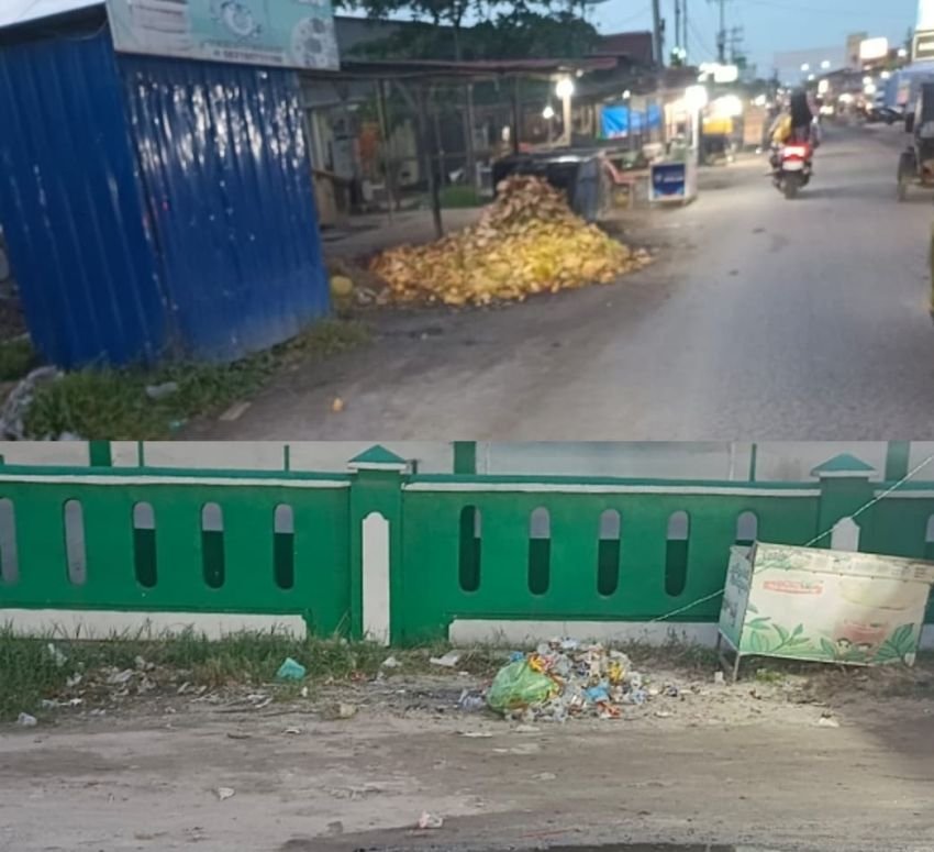 Sampah Berserakan Cemari Simpang Empat Indra Yaman Kecamatan Talawi, DLH Batu Bara Diminta Bertindak Tegas
