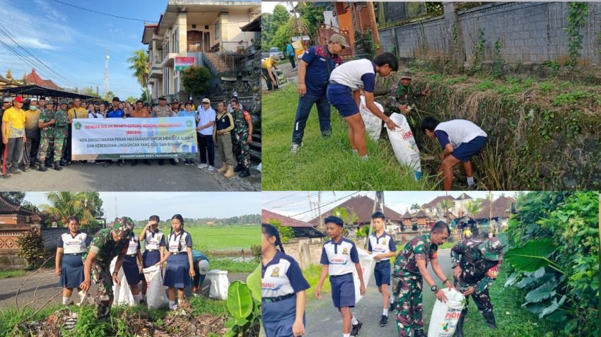 Babinsa Penyaringan Koramil 1617-02/Mendoyo Ikuti BBGRM 2025 Bersama Warga dan Aparat Desa