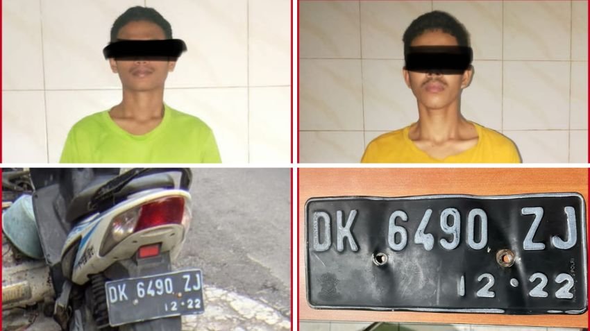 Unit Reskrim Polsek Denpasar Selatan Tangkap Dua Pelaku Pencurian Motor, Jual Barang Curian via Facebook