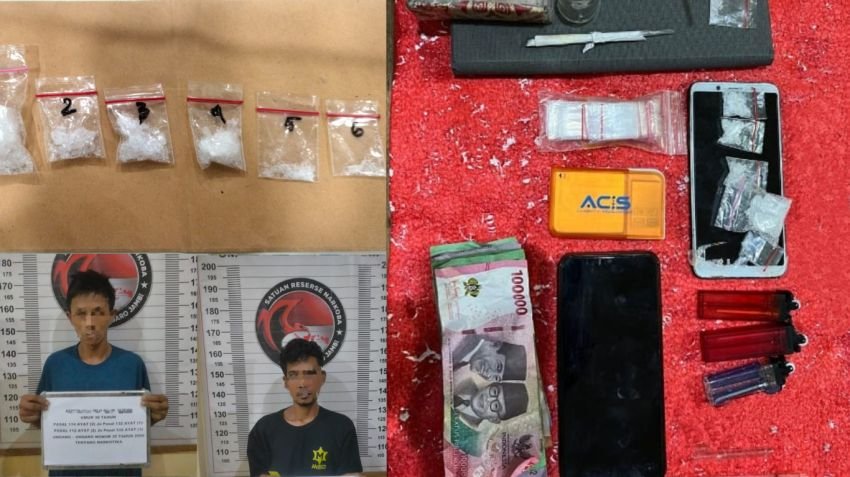 Dua Pengedar Sabu Ditangkap di Muaro Jambi, Polisi Amankan 7,30 Gram Barang Bukti
